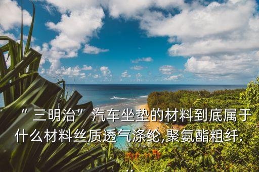 “ 三明治”汽車坐墊的材料到底屬于什么材料絲質透氣滌綸,聚氨酯粗纖...