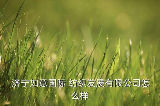  濟(jì)寧如意國際 紡織發(fā)展有限公司怎么樣