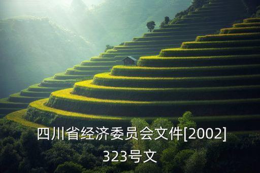  四川省經(jīng)濟委員會文件[2002]323號文