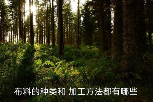 布料的種類和 加工方法都有哪些