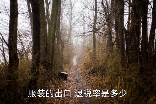 服裝的出口 退稅率是多少