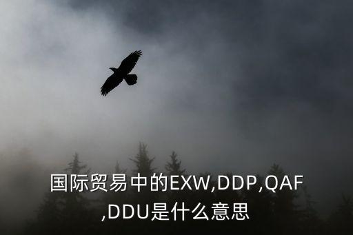 國際貿(mào)易中的EXW,DDP,QAF,DDU是什么意思