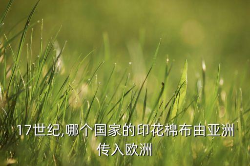 17世紀(jì),哪個(gè)國(guó)家的印花棉布由亞洲傳入歐洲