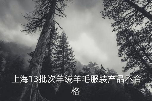  上海13批次羊絨羊毛服裝產(chǎn)品不合格