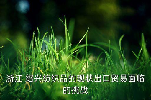 浙江 紹興紡織品的現(xiàn)狀出口貿(mào)易面臨的挑戰(zhàn)