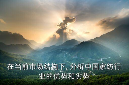 在當前市場結(jié)構(gòu)下, 分析中國家紡行業(yè)的優(yōu)勢和劣勢