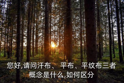 您好,請問汗布、 平布、平紋布三者概念是什么,如何區(qū)分