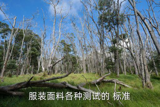 服裝面料各種測(cè)試的 標(biāo)準(zhǔn)