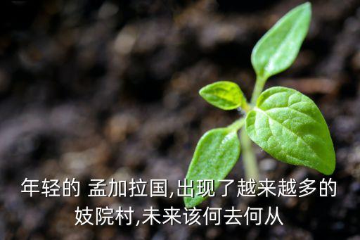 年輕的 孟加拉國,出現(xiàn)了越來越多的妓院村,未來該何去何從