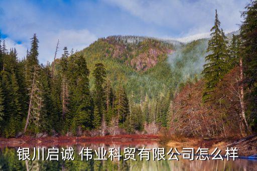 銀川啟誠(chéng) 偉業(yè)科貿(mào)有限公司怎么樣