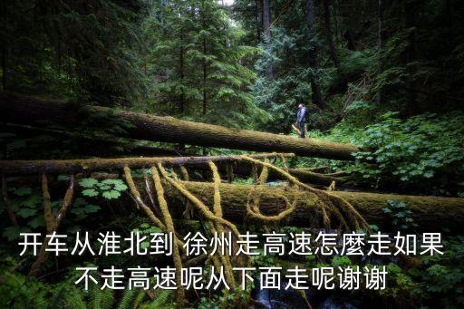 開車從淮北到 徐州走高速怎麼走如果不走高速呢從下面走呢謝謝