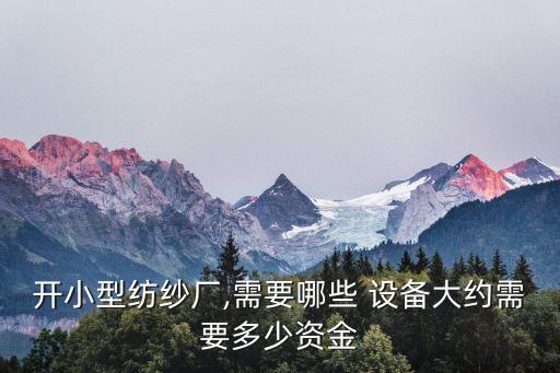 開小型紡紗廠,需要哪些 設備大約需要多少資金