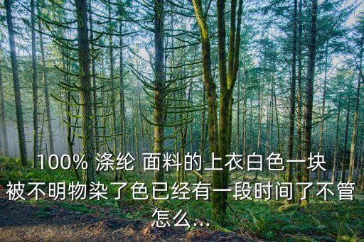 100% 滌綸 面料的上衣白色一塊被不明物染了色已經(jīng)有一段時間了不管怎么...