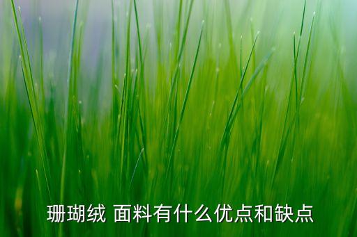  珊瑚絨 面料有什么優(yōu)點(diǎn)和缺點(diǎn)