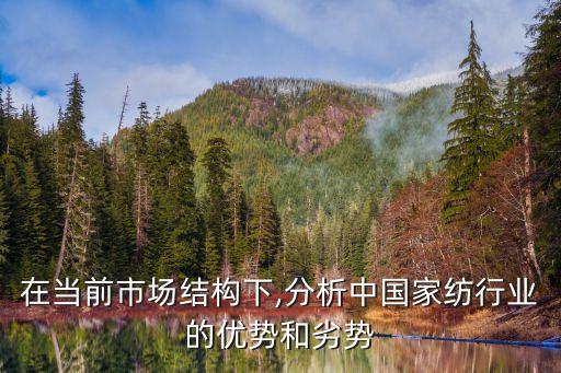 在當前市場結構下,分析中國家紡行業(yè)的優(yōu)勢和劣勢