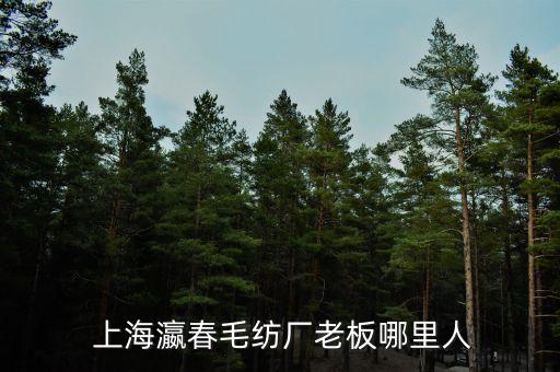  上海瀛春毛紡廠老板哪里人