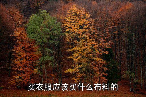 買衣服應(yīng)該買什么布料的