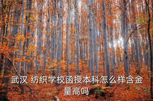  武漢 紡織學校函授本科怎么樣含金量高嗎