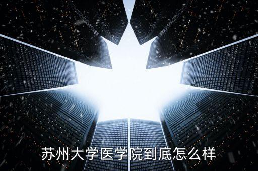 蘇州大學(xué)醫(yī)學(xué)院到底怎么樣