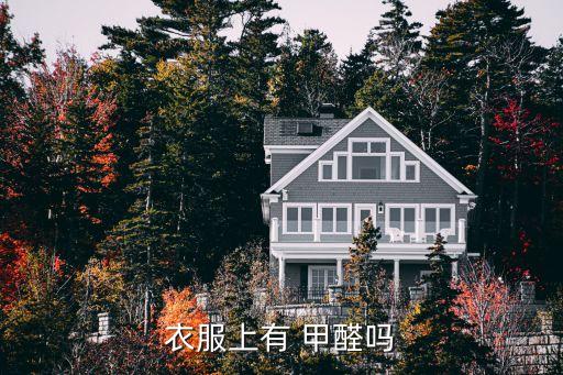 衣服上有 甲醛嗎