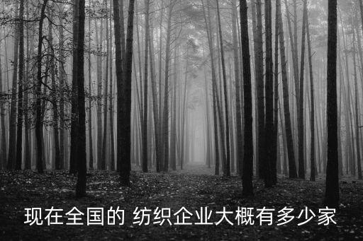 現(xiàn)在全國(guó)的 紡織企業(yè)大概有多少家