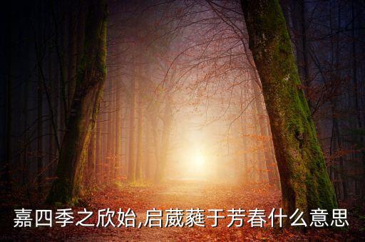 嘉四季之欣始,啟葳蕤于芳春什么意思