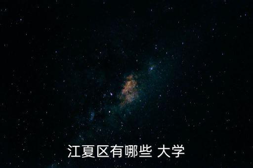 江夏區(qū)有哪些 大學(xué)