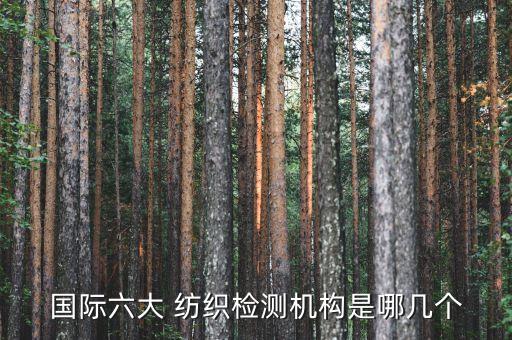 國(guó)際六大 紡織檢測(cè)機(jī)構(gòu)是哪幾個(gè)