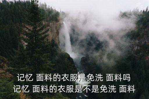  記憶 面料的衣服是免洗 面料嗎 記憶 面料的衣服是不是免洗 面料