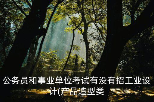 公務(wù)員和事業(yè)單位考試有沒(méi)有招工業(yè)設(shè)計(jì)(產(chǎn)品造型類