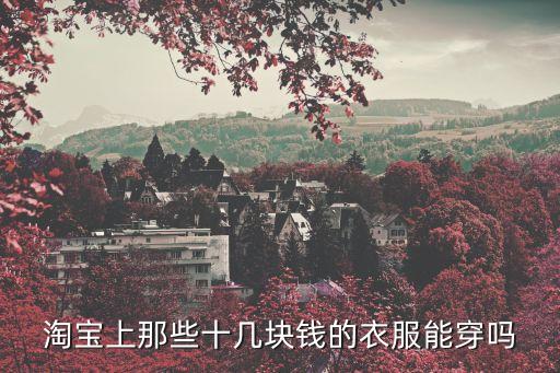 淘寶上那些十幾塊錢的衣服能穿嗎