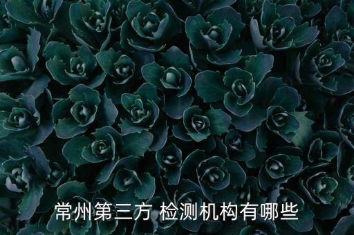 常州第三方 檢測機(jī)構(gòu)有哪些