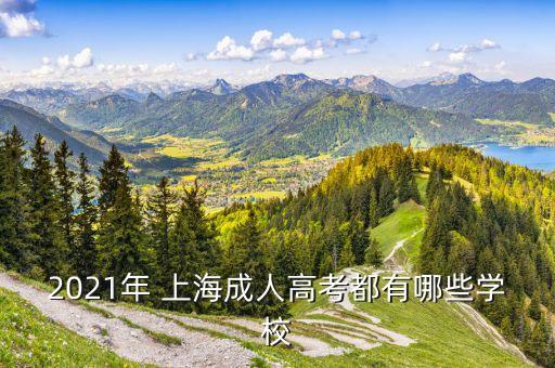 2021年 上海成人高考都有哪些學(xué)校