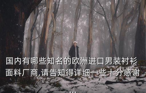 國內有哪些知名的歐洲進口男裝襯衫 面料廠商,請告知得詳細一些十分感謝...