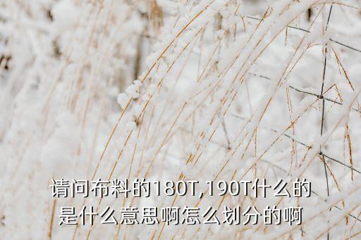 請(qǐng)問(wèn)布料的180T,190T什么的是什么意思啊怎么劃分的啊