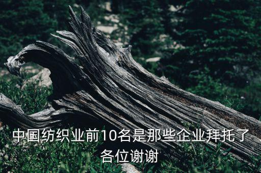 中國(guó)紡織業(yè)前10名是那些企業(yè)拜托了各位謝謝