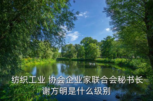  紡織工業(yè) 協(xié)會(huì)企業(yè)家聯(lián)合會(huì)秘書(shū)長(zhǎng)謝方明是什么級(jí)別