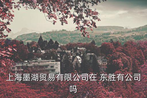 上海墨湖貿(mào)易有限公司在 東勝有公司嗎