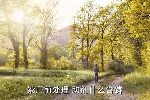 染廠前處理 助劑什么含磷