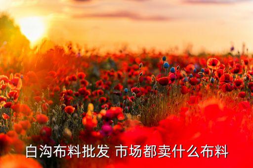 白溝布料批發(fā) 市場(chǎng)都賣什么布料