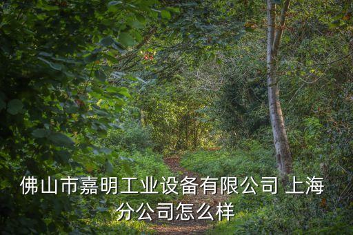 佛山市嘉明工業(yè)設(shè)備有限公司 上海 分公司怎么樣
