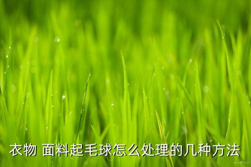衣物 面料起毛球怎么處理的幾種方法