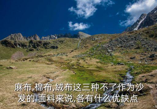  麻布,棉布,絨布這三種不了作為沙發(fā)的 面料來說,各有什么優(yōu)缺點(diǎn)