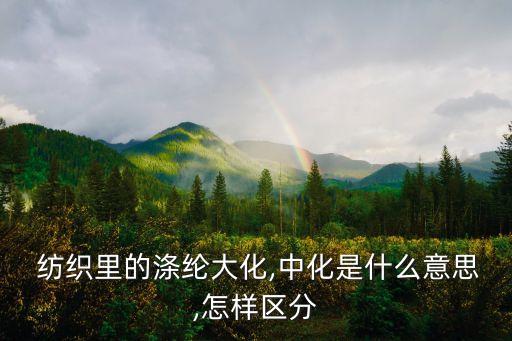  紡織里的滌綸大化,中化是什么意思,怎樣區(qū)分