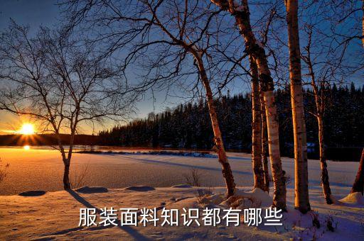 服裝面料知識都有哪些