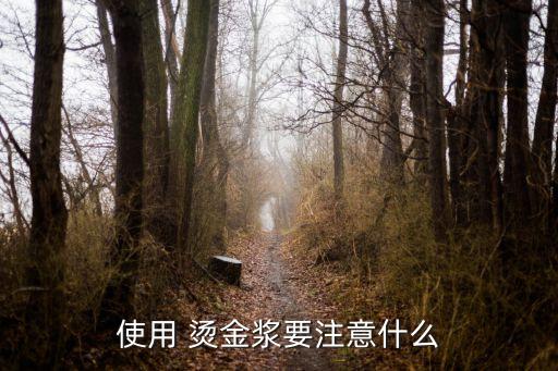 使用 燙金漿要注意什么