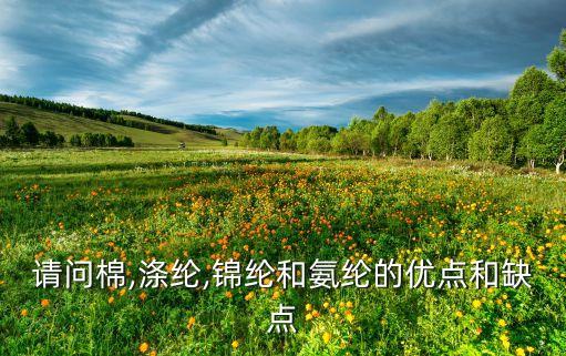 請問棉,滌綸,錦綸和氨綸的優(yōu)點和缺點