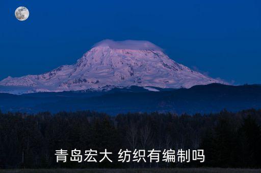 青島宏大 紡織有編制嗎