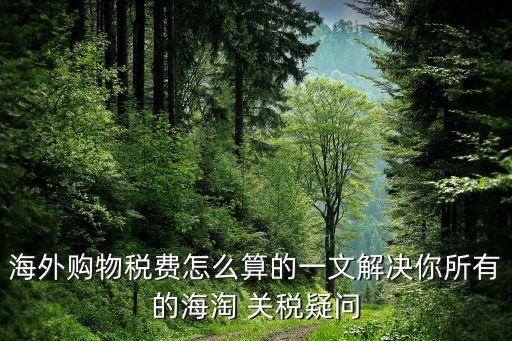 海外購物稅費(fèi)怎么算的一文解決你所有的海淘 關(guān)稅疑問