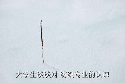 大學(xué)生談?wù)剬?duì) 紡織專業(yè)的認(rèn)識(shí)